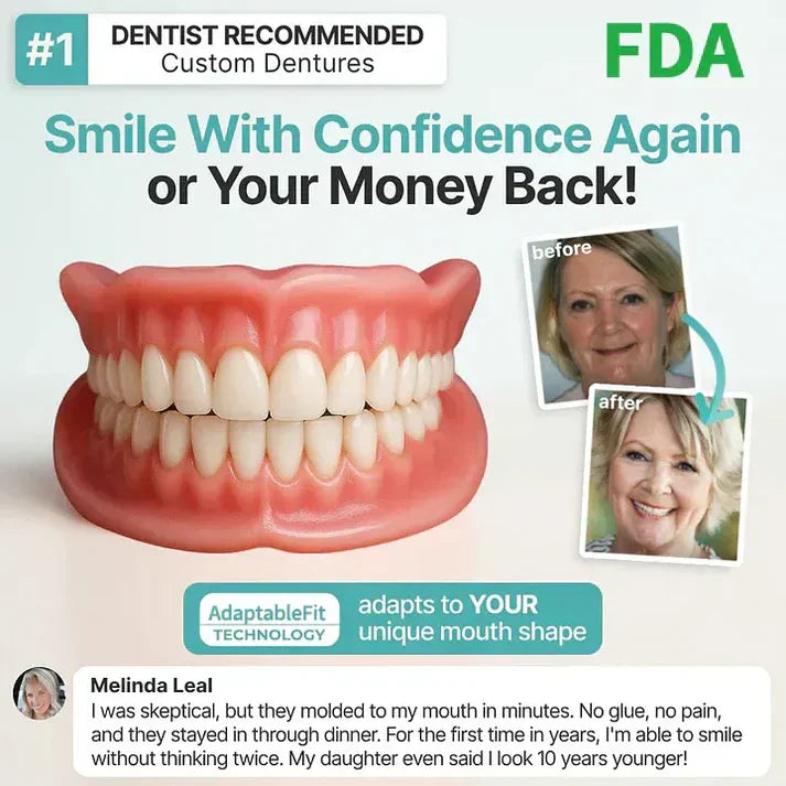 Ends Today: 70% OFF! ⏰DarkFairy™ Medical Full Denture with Strong Suctiond🦷Obtain American Dental Association (ADA) Certification