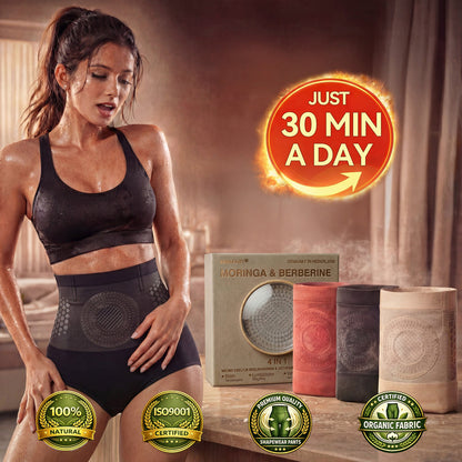 💦🍕DARKFAIRY® 𝐌𝐨𝐫𝐢𝐧𝐠𝐚 & 𝐁𝐞𝐫𝐛𝐞𝐫𝐢𝐧𝐞 4‑In‑1 Micro‑Particle Sculpting & Fat‑Burn Shorts