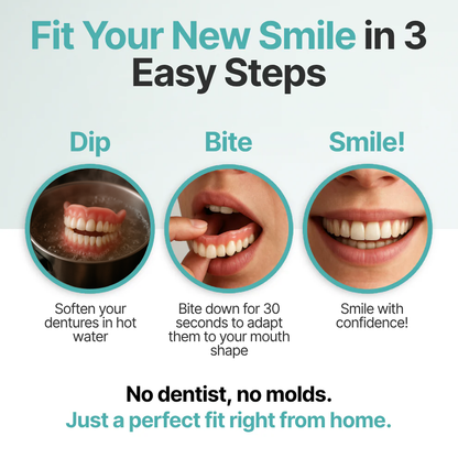 🔥Ends Today: 70% OFF!🦷DarkFairy™ Custom-Fit Full Functional Dentures Make you more confident