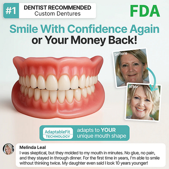 🌎Ends Today: 70% OFF! ⏰ Medical Full Denture with Strong Suctiond