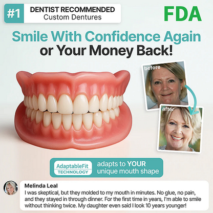 🌎Ends Today: 70% OFF! ⏰ Medical Full Denture with Strong Suctiond