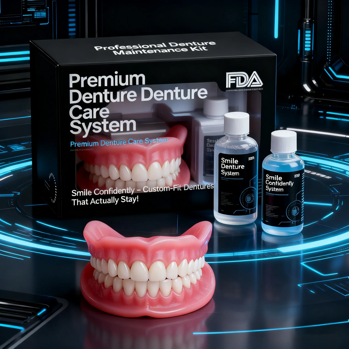 🦷HazyGalaxy™ Custom-Fit Functional Dentures — Made in the USA, Up to 70% OFF for a More Confident Smile!