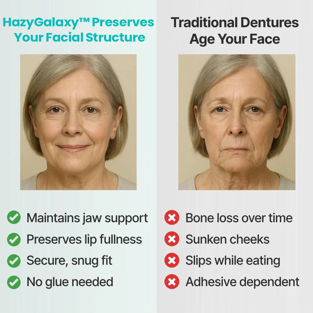 🦷HazyGalaxy™ Custom-Fit Functional Dentures — Made in the USA, Up to 70% OFF for a More Confident Smile!