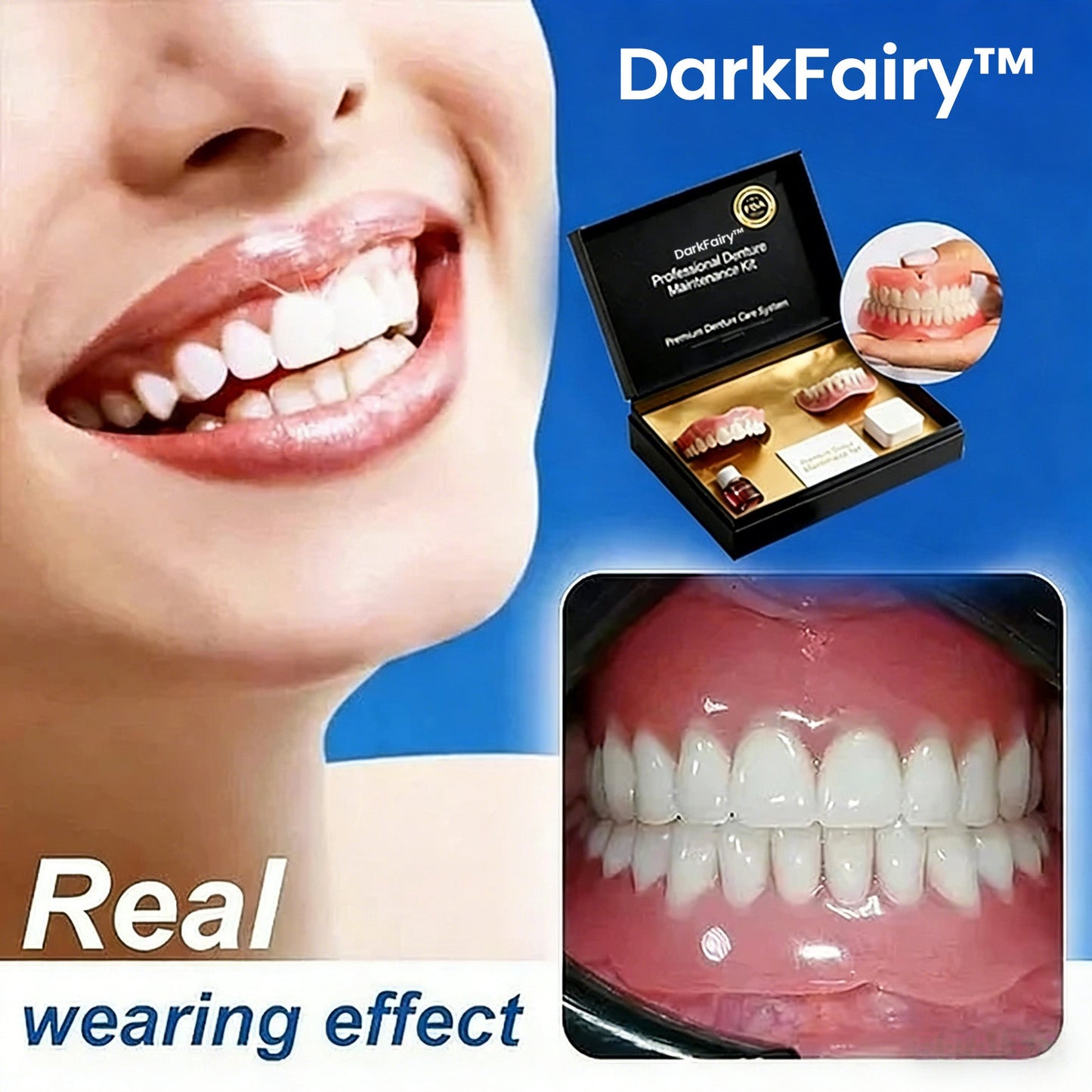 🔥Ends Today: 70% OFF!🦷DarkFairy™ Custom-Fit Full Functional Dentures Make you more confident