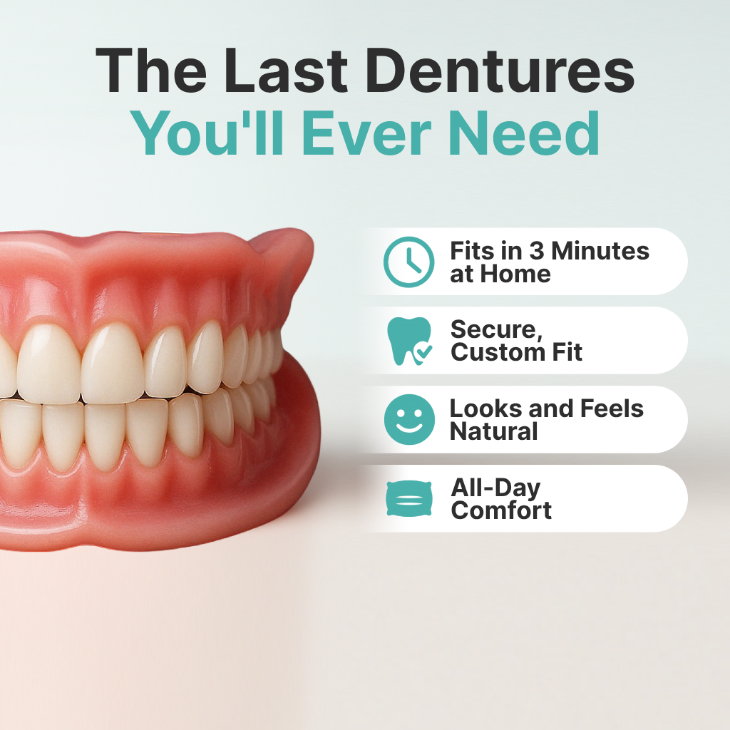 🔥Ends Today: 70% OFF!🦷DarkFairy™ Custom-Fit Full Functional Dentures Make you more confident