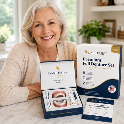 🔥Ends Today: 70% OFF!🦷DarkFairy™ Custom-Fit Full Functional Dentures Make you more confident